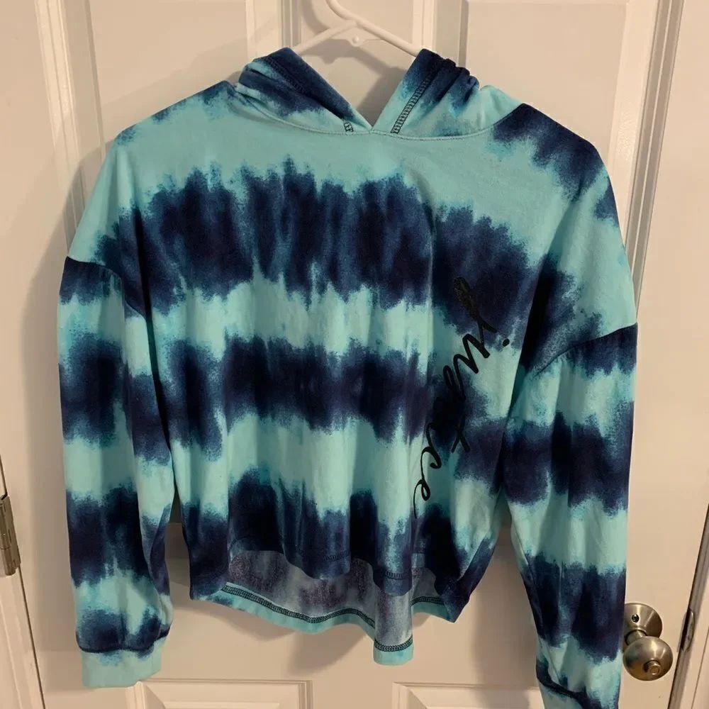 Justice large sleep hoodie sweatshirt tie dye